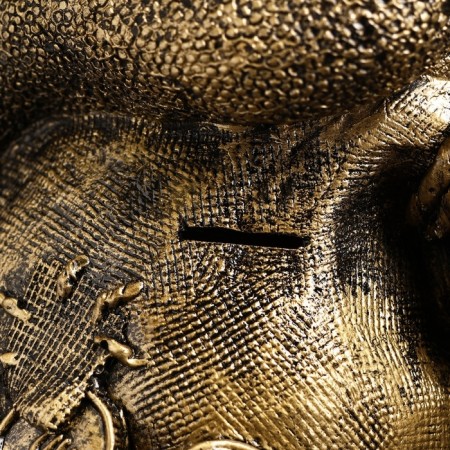 The piggy bank "Snake with a bag" Black gold, 25x27x23cm-3