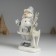 Polystone souvenir "Santa Claus in a gray coat with a gray deer" 10.5x6x15.5 cm