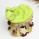 Figure "Snake on the stump" Green apple, 22x20cm