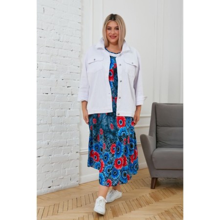 Women's jacket, size 60, white color-3