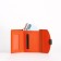 Women's wallet on the button, orange color