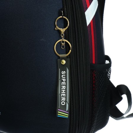 School backpack 38 x 30 x 16 cm, ergonomic back, stavia "race", black-9