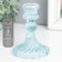 Glass of Glass for 1 candle "Geneva" d-2.2 cm blue 10.5x7.7x7.7 cm