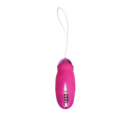 VIBROYAICO with pulsating balls Jos Circly, silicone, pink, 9 cm-3