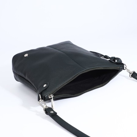 Richet Cross-Boda Bag on a zipper, external pocket, green color-6