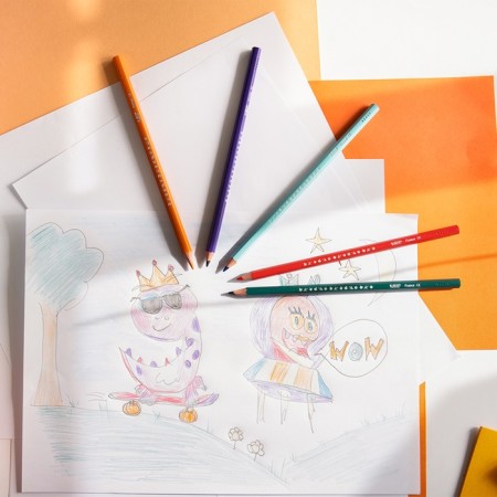 Pencils plastic 18 colors, bic kids tropicolors, mix-9