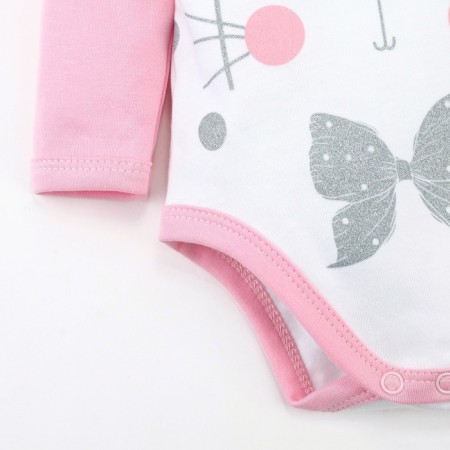 Body crumb I am "daddy daughter", white/pink, height 68-74 cm-3