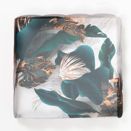 Box for cookies, "marble herbarium", 12 x 12 x 3 cm-3