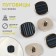 A set of plastic buttons on the leg, d = 23 mm, 5 pcs, black color