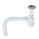 Siphon for washing "Ani Plast" C2015, 1 1/4 "x40 mm, cast release, with corrugation 40x40/50 mm