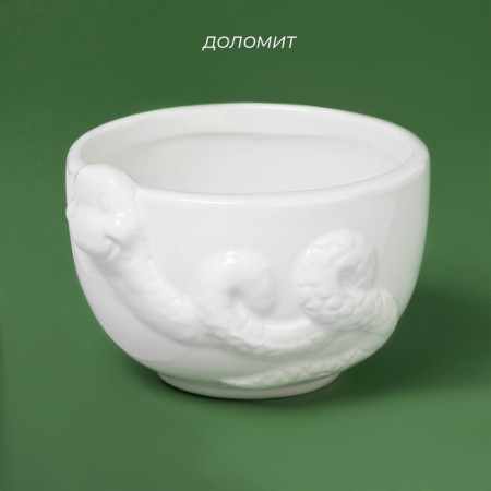 Saladnik New Year's share "Cute snakes", D = 10.2 cm, white color-1