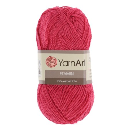 Yarn "etamin" 100% acrylic 180m/30g (445 yar. Pink)-1