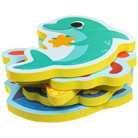 Soft puzzle for kids "sea friends", 5 puzzles, crush me-13