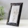 Photo frame plastic 10x15 cm "Silver patina on black" 18x13 cm