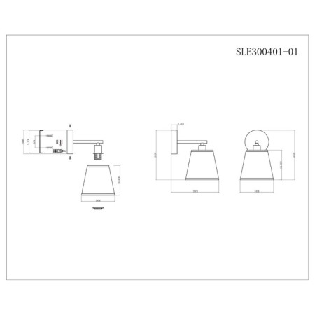 Wall lamp EVOLUCE. Sle300401-01. Prato. 1x40 W, E14, 18.6x20.5 cm, chromium color-6