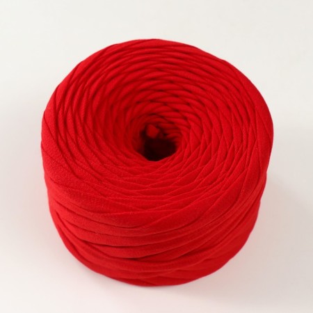 Knitted yarn set No. 1, 3x30 m, width 7-9 mm, 100 g (gray, red, kiwi)-2