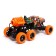 Radio -controlled jeep Monster, 1:16, Smoke effect, light effects, works on the battery, Orange color