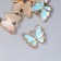 Decor for creativity metal, enamel "Butterfly" blue 1*1.3 cm