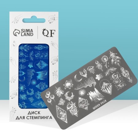 Stamping disk Metal "sketches", 12 × 6 cm-1