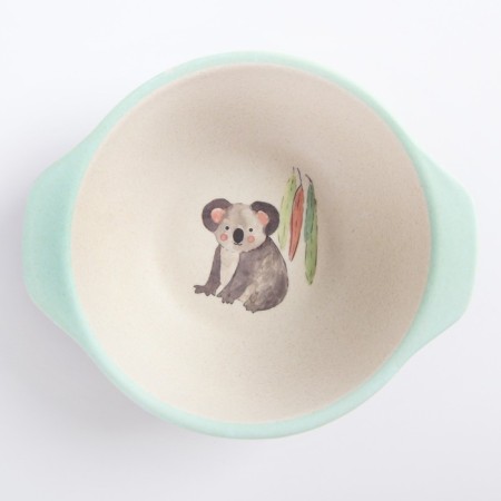Bamboo children's bowl, mix color, 230 ml, 13.5x11.5x4.5-6