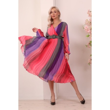 Women's dress, size 54, pink color-5