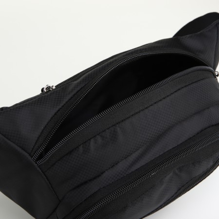 Lightning waist bag, 3 outer pockets, black color-5