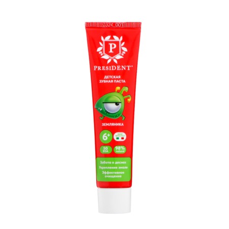 Toothpaste Children's President 6+ strawberries, 50 g-1