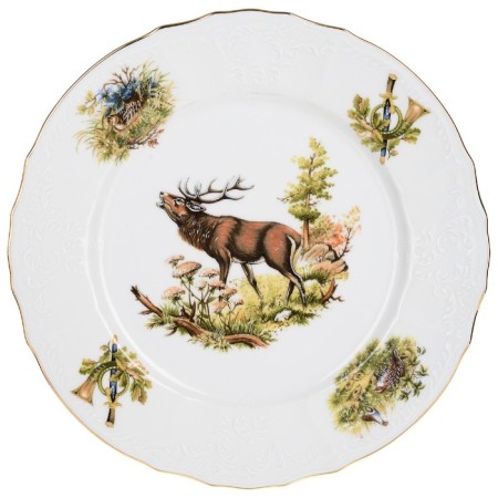 Small plate Bernadotte, Decor "Hunting Stories", 25 cm-9