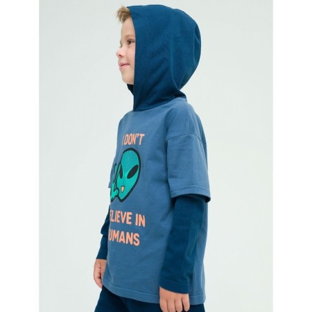 Худи для мальчика Pelican, рост 104 см, цвет синий-1