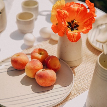 Ceramic plate SL Home "Raisia", d = 27 cm, beige color-5