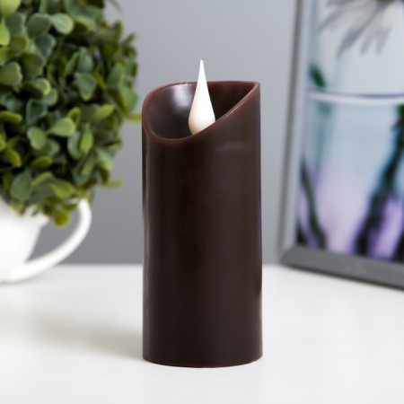Nightmare "Black candle" LED 1W from batteries 2haa wenge 5x5x12cm Risalux-1