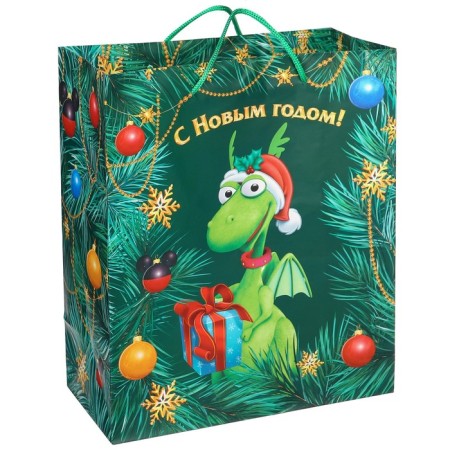 Gift Package "New Year" 23x27x11.5 cm, Mickey Mouse and Dragon-3