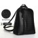City backpack of artificial leather with lightning, black color