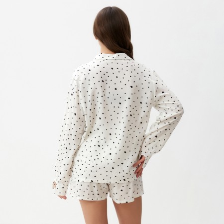 Pajamas (shorts, jacket) KAFTAN, White, size 40-42-3