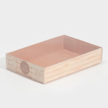 Confectionery packaging, boxing box with PVC lid, “only for you”, 17 x 12 x 3.5 cm-1