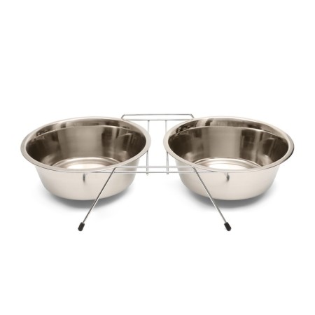 A set of 2 bowls on a stand, 2 x 2.5 liters-2