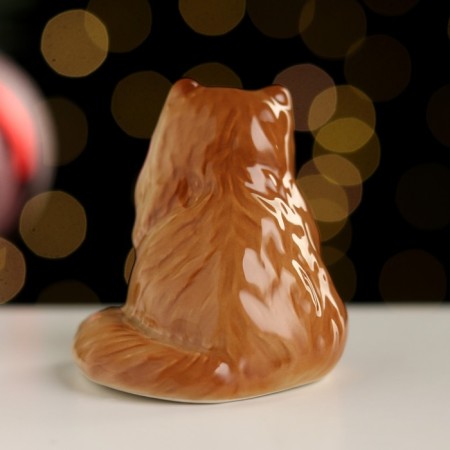Souvenir "Sitting Persian Cat", 5.5x5x4.5 cm, porcelain color mix-3