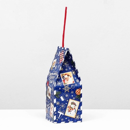 Gift Folding Box "New Toditsa Blue" 9.5 x 9.5 x 25 cm-2