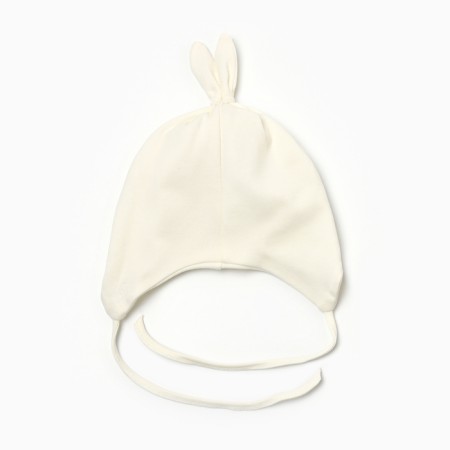 Baby hat, vanilla color, size 44-46 (9-12 months)-2