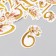 Stickers for creativity "Flower numbers" embossing gold set 48 pcs 9x7x0.8 cm