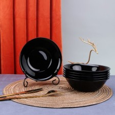 Arya Home Globe salad bowl, 6 pcs, black color