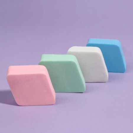 Makeup sponge "Rombs", set - 4 pcs, 6.5 × 5 cm, multi -colored-4