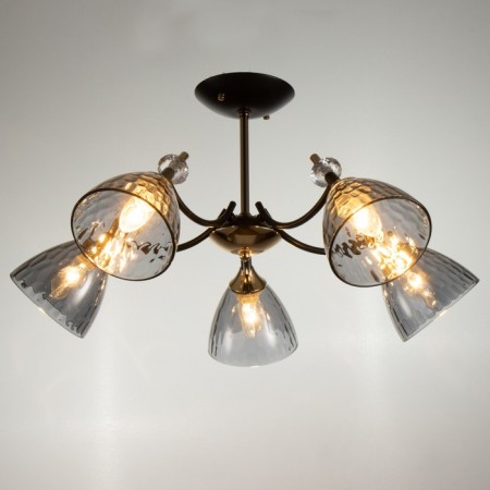 Svetogor chandelier "Task" 5x60W E27 black/gold-1