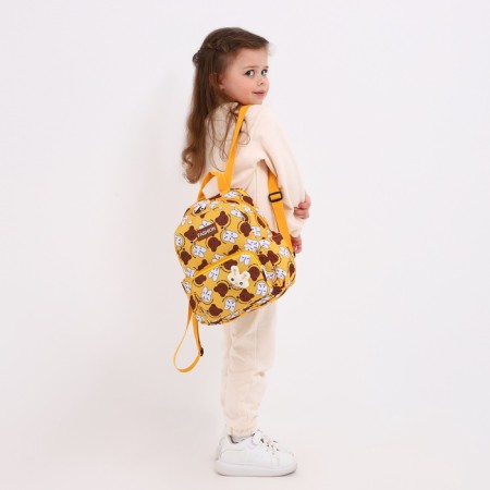 Baby backpack on lightning, 3 outer pockets, yellow color-8