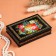 Casket "Flowers on black", 11x16 cm, lacquer miniature