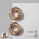 Earrings Metal "Geometry" circles intertwined, color gold