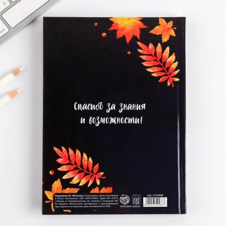 Set of "Most Dear Teacher": A5 Diary A5 160 sheets, planing 50 sheets and Plastic pen.-3