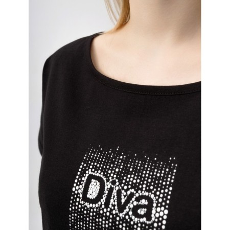 Night shirt female diva, size 56, black color-5