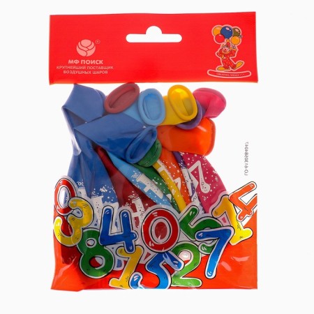Shar Latex 12 “Figure 4”, pastel, 2-sided, set 10 pcs., Mix-1