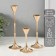 Summary Metal "Sophisticated cone" d = 2 cm, set 3 pcs H = 22 cm, 17 cm, 11.5 cm